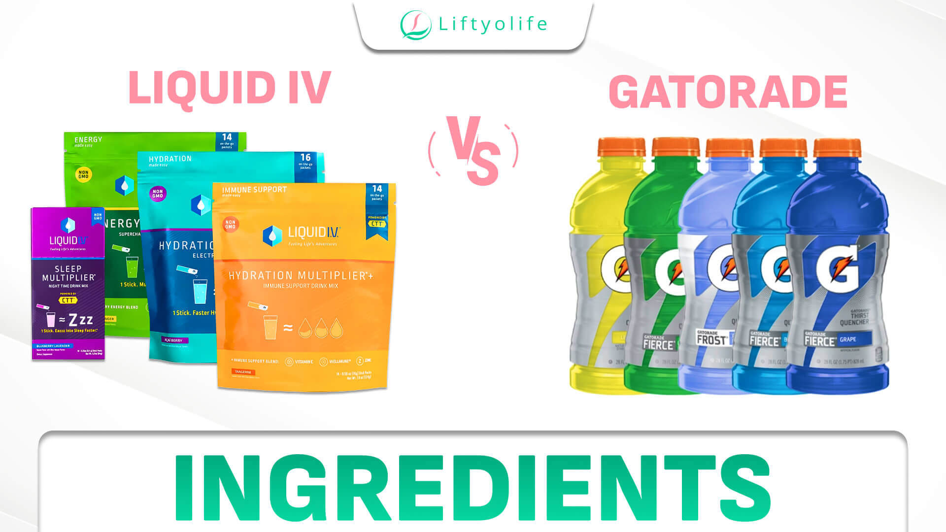 Liquid IV vs Gatorade: Ingredients