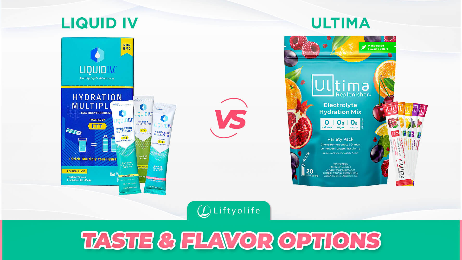 Liquid IV Vs Ultima: Taste & Flavor Options